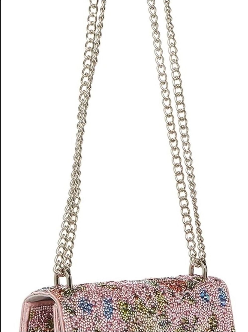 Betsey Johnson Pink Multicolor Crystal Embellished Bag Sneakers - Picture 2 of 13